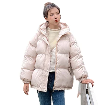 2023 Женская зимняя куртка-пуховик с капюшоном, Размер пальто 2XL, Короткое плотное теплое зимнее пальто с хлопковой подкладкой, Женская одежда