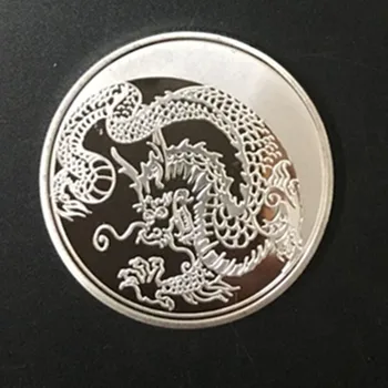 20 шт Русский талисман дракон китайское зодиакальное животное посеребренная сувенирная металлическая монета из России