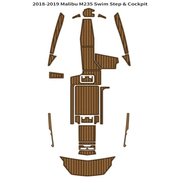 2018-2019 Malibu M235 Платформа для плавания, Кокпит, Коврик для лодки, Пенопласт EVA, Пол из тикового дерева