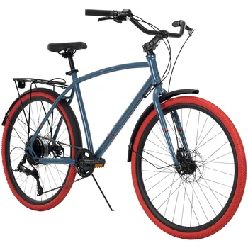 26-дюймовый мужской велосипед для пригородных поездок, синий