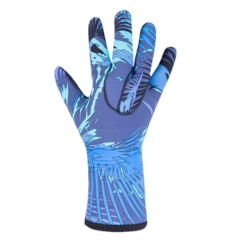 3 ММ Неопреновые перчатки для дайвинга, Неопреновые перчатки для подводной охоты, Влажные перчатки для подводного плавания, снаряжение с камуфляжной царапиной на запястье длиной во весь палец