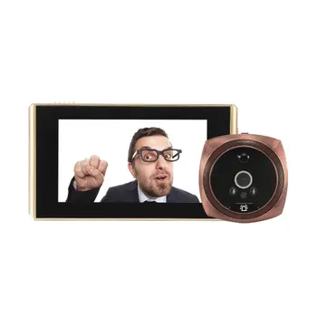 4,3 дюймовый 1080P Видео глазок Цифровая Дверная Камера Дверной Звонок с Углом Обзора 160 Градусов Видео Глазок Наружный Дверной Звонок