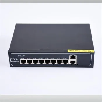 ANDDEAR-BO7 48v 8-портовый гигабитный неуправляемый коммутатор poe 8* 10/100 Мбит/с POE poort; 2 *10/100/1000 Мбит/с UP Link poort; Видеорегистратор poort