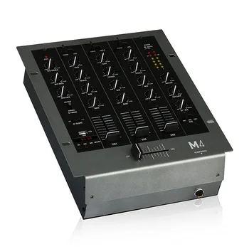 DJ-микшер серии M4, шестисегментный светодиодный дисплей, микрофонный вход с эквалайзером, микрофонный вход с эквалайзером