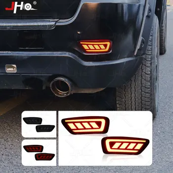 JHO Янтарный Отражатель заднего бампера Противотуманные фары Тормозные Задние фонари Сигнальные огни Последовательного поворота для Jeep Grand Cherokee 2012-2021