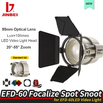 JINBEI EFD-60 Focalize Spot Snoot Для светодиодного Видеосъемки Оптический Конденсатор DIY Art Special Effects Световой Цилиндр С Дверью Бара