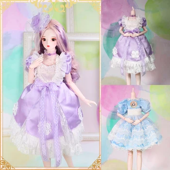 Kawaii Платье в стиле Лолиты, Bjd, 1/3, кукольная одежда для девочек, 60 см, Одежда, игрушки, аксессуары для кукол для детей