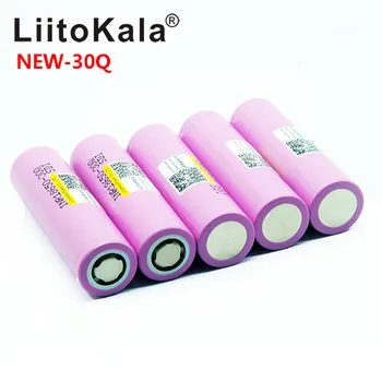 LiitoKala для новой литиевой аккумуляторной батареи INR18650 30Q 18650 3000mAh для аккумуляторов с высоким разрядом