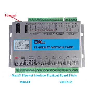 MK6-ET Mach3 6-осевая плата контроллера с ЧПУ Ethernet плата управления движением с ЧПУ Breakout Board
