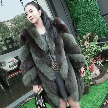 S-3XL Модная зимняя новая модная брендовая куртка из искусственного лисьего меха, женская теплая отстрочка, толстое пальто из искусственного меха wj987, бесплатная доставка