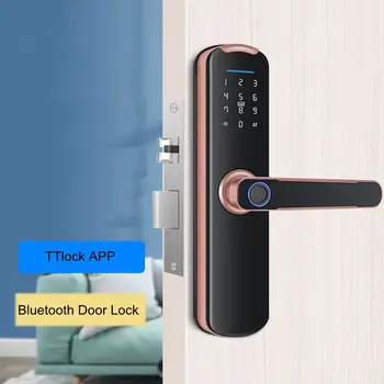 TTlock Водонепроницаемый Bluetooth Умный Дверной замок с отпечатками пальцев Электронный Интеллектуальный Биометрический код Пароль IC-карта Ключ Дверной замок X7