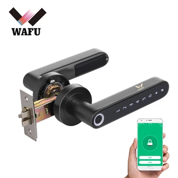WAFU WF-016 Tuya Умный электронный Дверной замок с отпечатками пальцев, Умный замок с паролем Bluetooth, Разблокировка приложения, Поддержка iOS/Android
