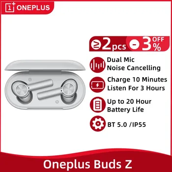 Беспроводные Наушники Oneplus Buds Z TWS Bluetooth 5,0 2 Микрофона С Шумоподавлением Беспроводные Наушники IP55 Наушники-Вкладыши Для Oneplus 10 Pro 9RT
