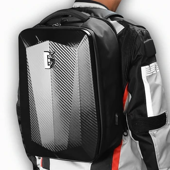 Водонепроницаемая мотоциклетная сумка, дышащий рюкзак для шлема, Многофункциональный рюкзак для мотокросса из углеродного волокна с USB-зарядкой