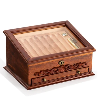 Высококачественная изготовленная на заказ Коробка для сигар на 30 грамм из испанского кедра, Деревянный шкаф, Коробка для Хьюмидора С Выдвижным ящиком, коробка для хранения коллекции сигар