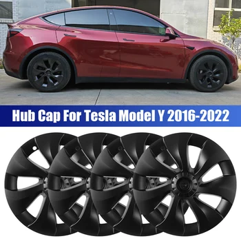 Для Tesla Модель Y 2016-2023 4шт 19-Дюймовые Автомобильные Аксессуары Комплект Автомобильных Колесных Колпачков Автомобильный Колпачок Полное Покрытие Замена Крышки Ступицы