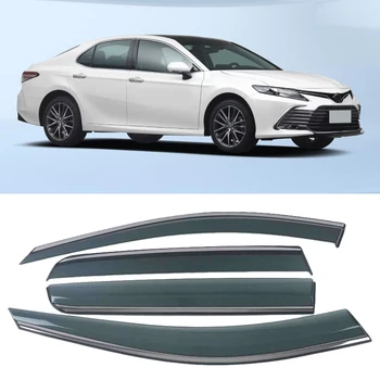 Для Toyota Camry XV70 2018-2021 Хромированная Молдинговая Накладка Ветрового Козырька Дефлекторы Двери Бокового Окна Защита Воздуха От Снега Солнца Дождя