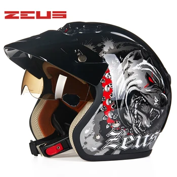 Женский Мужской Мотоциклетный шлем с открытым лицом 3/4 для мотокросса, гоночный мотобайк, шлем для верховой езды, Casco De Motocicleta Cascos Para Moto