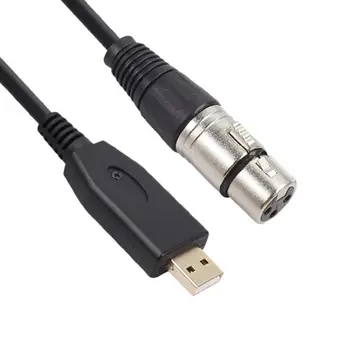 Кабельный адаптер Кабель Аудиосвязи USB-штекер для Микрофона XLR-Штекер Конвертер Микрофона Студийный Кабель Аудиосвязи