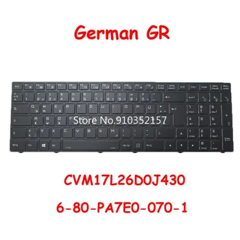 Красочная GR-клавиатура с подсветкой для CLEVO CVM17L26D0J430 6-80-PA7E0-070-1 CVM17L26D0J43001 6-80-PA7E0-07A-1 Немецкая GR светодиодная на клавишу