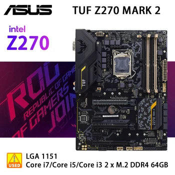 Материнская плата ASUS TUF Z270 MARK 2 LGA 1151 для процессора Core i5 7500 Поддерживает память DDR4 64 ГБ 2 x M.2 Порта HDMI LGA 1151 Gaming