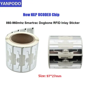Микросхема синхронизации Yanpodo Smartrac Dogbone UHF RFID bibtag с серийным номером, напечатанная на чипе U8 в системе синхронизации спортивных забегов marathon