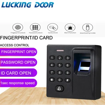 Мини-биометрический контроль доступа по отпечаткам пальцев, автономный дверной контроллер, клавиатура для пальцев и RFID-карта, дверной замок D1-j