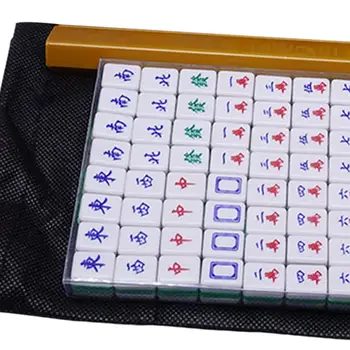 Мини-набор для игры в китайский маджонг с чехлом для переноски для китайской игры