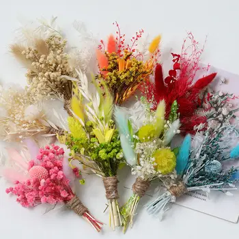 Мини-свадебный букет из натуральных сухих цветов Гипсофилы Для домашнего Свадебного декора, Лучшие подарки на День Матери, Букет Невесты