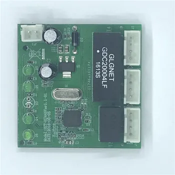 Модуль переключателя OME 3 Порта PCBA 4-контактный разъем UTP PCBA Модуль со светодиодным дисплеем Позиционирование отверстий для винта Мини-ПК Данные OEM Завод