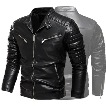Моторная куртка для мужчин, пальто из искусственной кожи, мужские мотоциклетные мужские водонепроницаемые зимние байкерские куртки