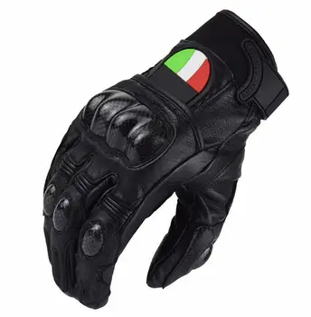 Мотоциклетные перчатки из углеродного волокна, защитные перчатки из натуральной кожи, Гоночные Перчатки для Верховой езды, Туристические мужские Перчатки