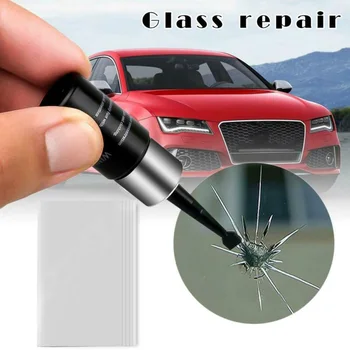 Набор смолы для ремонта лобового стекла автомобиля DIY Восстановление царапин на ветровом стекле, Инструмент для ремонта автомобильных стекол