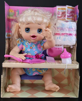 [Новинка] 40 см Кормящая новорожденная кукла Действительно может есть еду, пить молоко и писать какашки, говорить 30 + фраз, подарок для кукол-реборнов