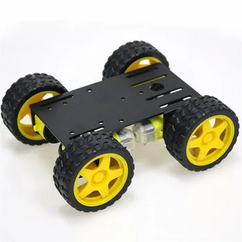Новый C101 Mini 4WD Smart Robot Tank Car Chassis Kit TT Мотор Металлический 4-Приводной Роботизированный Обучающий DIY Для Arduino В Разобранном виде