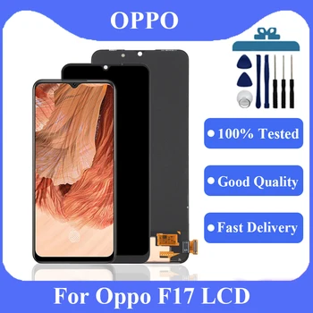 Оригинальный AMOLED/TFT для Oppo F17 CPH2095 ЖК-дисплей с сенсорным экраном, дигитайзер в сборе, замена для Oppo F17 lcd