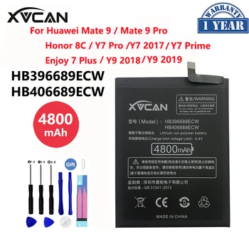 Оригинальный XVCAN HB406689ECW 4800 мАч Аккумулятор Для телефона Huawei Mate 9 Honor 8C Y7 Pro 2017 Prime Enjoy 7 Plus Y9 2018 2019 Batteria