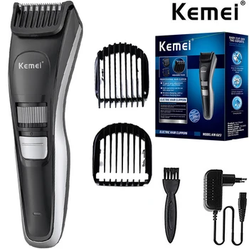 Перезаряжаемая беспроводная машинка для стрижки волос Kemei для мужской красоты профессиональная электрическая машинка для стрижки волос перезаряжаемая парикмахерская