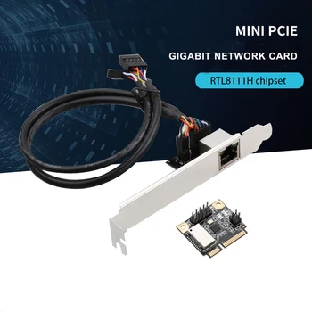 С чипом RTL 8111H высокоскоростная для настольных ПК МИНИ-Гигабитная сетевая карта PCI-E RJ45 Fast Ethernet игровая адаптивная 10/100/1000 Мбит/с