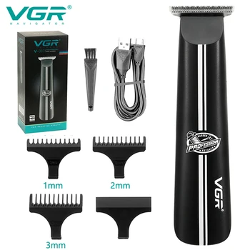 Электрическая машинка для стрижки волос VGR, портативная электрическая машинка для стрижки волос с гравировкой на лысину, V-007